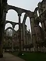 Remains of the east end of the Abbey church