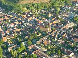 An aerial view of Eichstetten am Kaiserstuhl