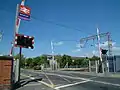 Level crossing looking west in 2005