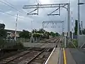 Looking north towards Ordnance Road level crossing