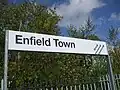 Platform signage with new National Express logo