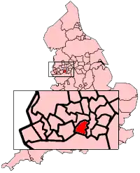 Trafford shown within England