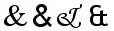 Variations of the Ampersand in different fonts.