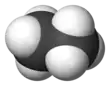 Spacefill model of ethane