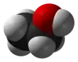 Space-filling model of ethanol