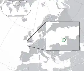 Location of  Jersey  (green)on the European continent  (dark grey)