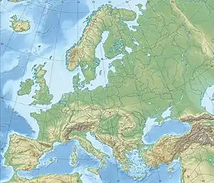 Location of Pristina in Kosovo and Europe