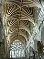 The vault at Exeter Cathedral has many ribs. It is the longest Gothic vault in the world.