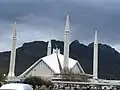 The Faisal Mosque (Masjid) at the foothills of Margalla Hills