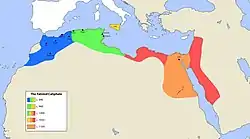 Chronological map of the Fatimid Caliphate