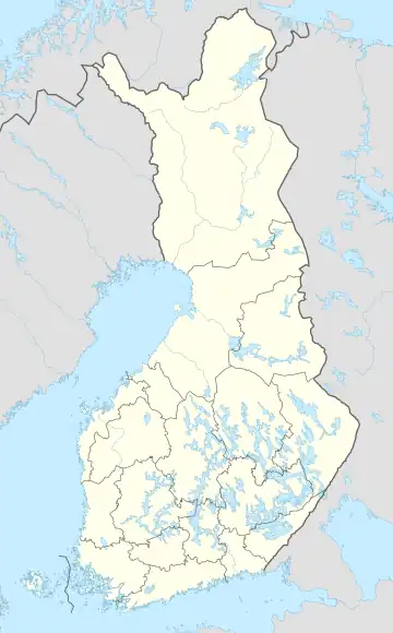 Map showing the location of Isojärvi National Park