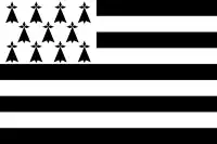 Flag of Brittany (Gwenn ha du)