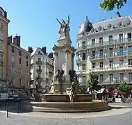 Fountain in Grenoble.