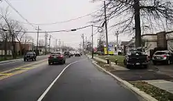 Looking south along Route 27 in Franklin Park