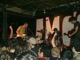 Fugazi in concert in March 2002.