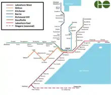 GO Train map