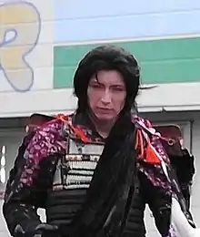 Gackt as Uesugi Kenshin at Jōetsu city's Kenshin Festival in 2008.