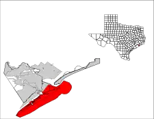 Location within Galveston County