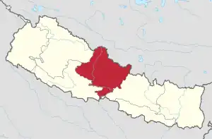 Location of Gandaki Province