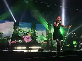 Garbage performing live during the 20th anniversary tour in 2015