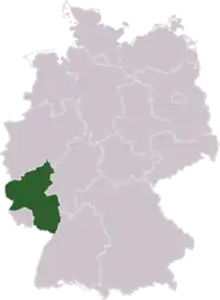 Position of the Rhineland-Palatinate within Germany