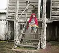 Bashkirian woman in traditional costume, photographed by Sergey Prokudin-Gorsky.