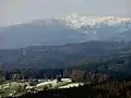 Panorama of Neuschönau Municipality: mountain Großer Rachel