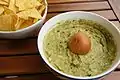 Guacamole with torilla chips.