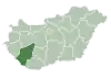 Map of Hungary highlighting Somogy County