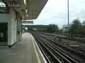 Looking south ('westbound') from platform 3, sidings from depot visible on right