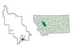 Location in Lewis and Clark County, Montana