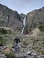 Helmet falls as seen from the Rockwall Trail