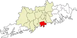 Location in the Uusimaa region and the Helsinki sub-region