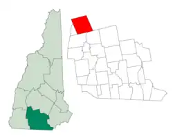 Location in Hillsborough County, New Hampshire