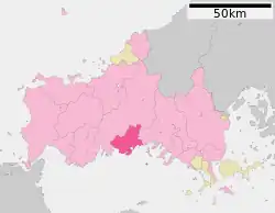 Location of Hōfu in Yamaguchi Prefecture