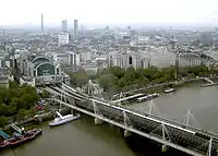 Hungerford Bridge seen from the London Eye