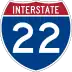 Interstate 22 marker