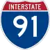 Interstate 91 marker