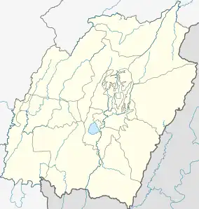 Location of lake in Manipur, India