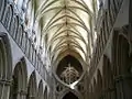 Wells Cathedral in England looks "horizontal".