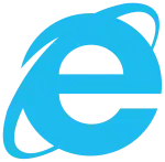 Logo used for Internet Explorer in Modern IE 10-11 and Microsoft's website.