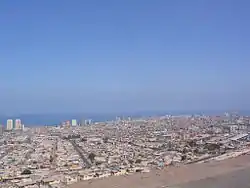 Overview of the city of Iquique