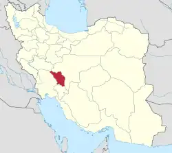 Location of Chahar Mahaal and Bakhtiari Province in Iran