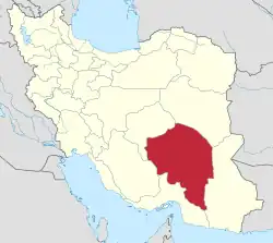 Location of Kerman within Iran