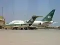 2 Iraqi Airways planes that were grounded during the war.