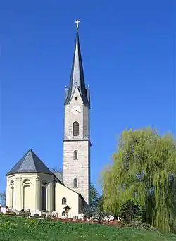 The parish church of St. John the Baptist in Irschenberg