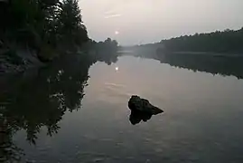 The Soča river at dawn.