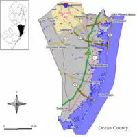 Map of Jackson Township in Ocean County