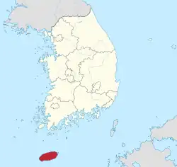 Location of Jeju Province