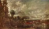 View of the old Waterloo Bridge from Whitehall stairs, John Constable